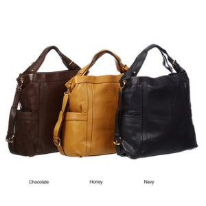 Presa 'Kennington' Oversized Leather Hobo Bag, $114.99, http://www.overstock.com